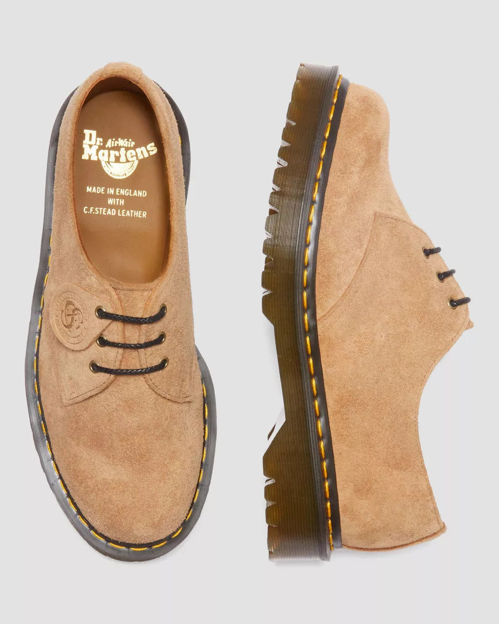 DR MARTENS 1461 Bex Made In England Tufted Suede Shoes