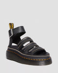 Clarissa II Quad Hardware Milled Nappa Leather Platform Sandals