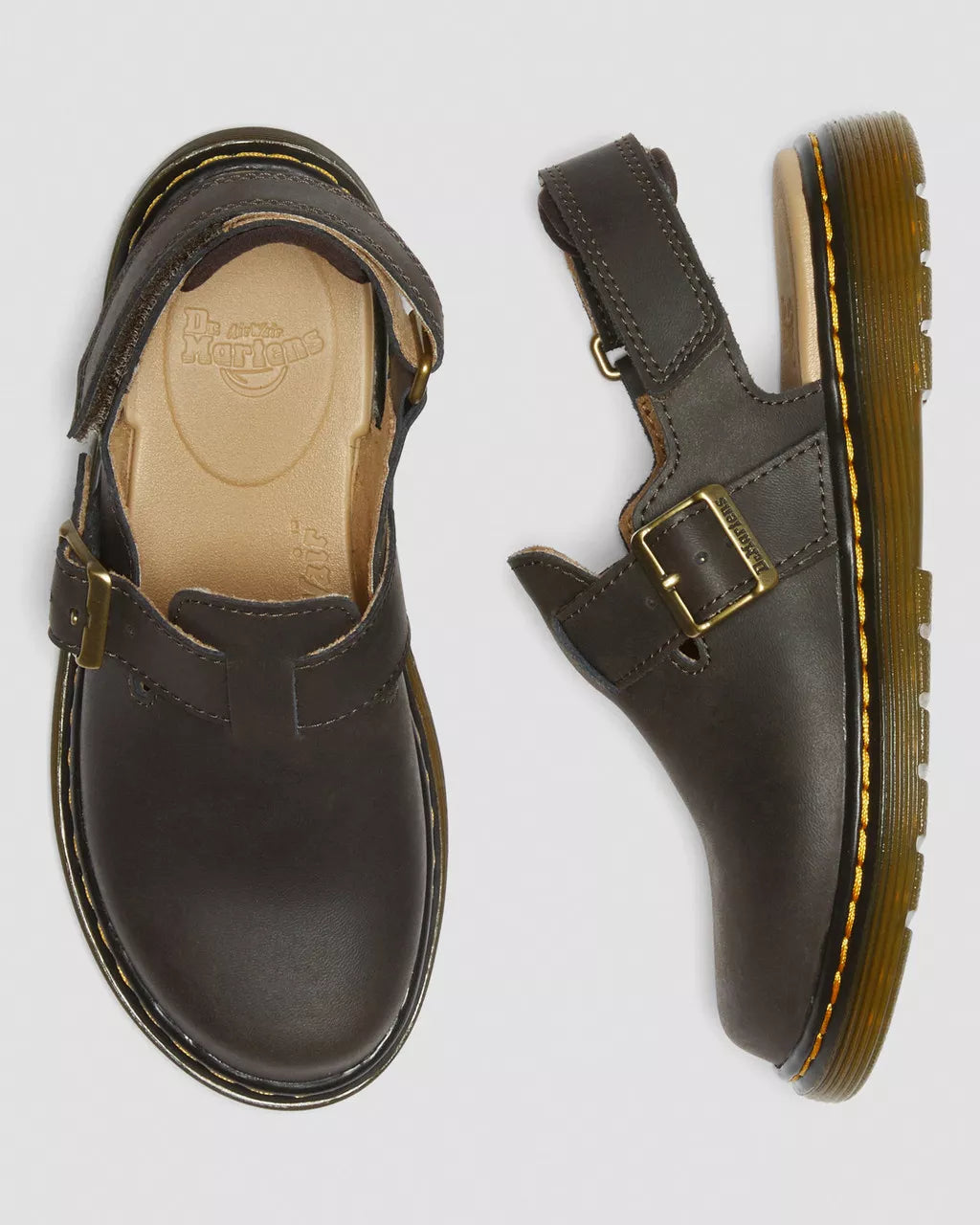 DR MARTENS Junior Jorgie Leather Mules