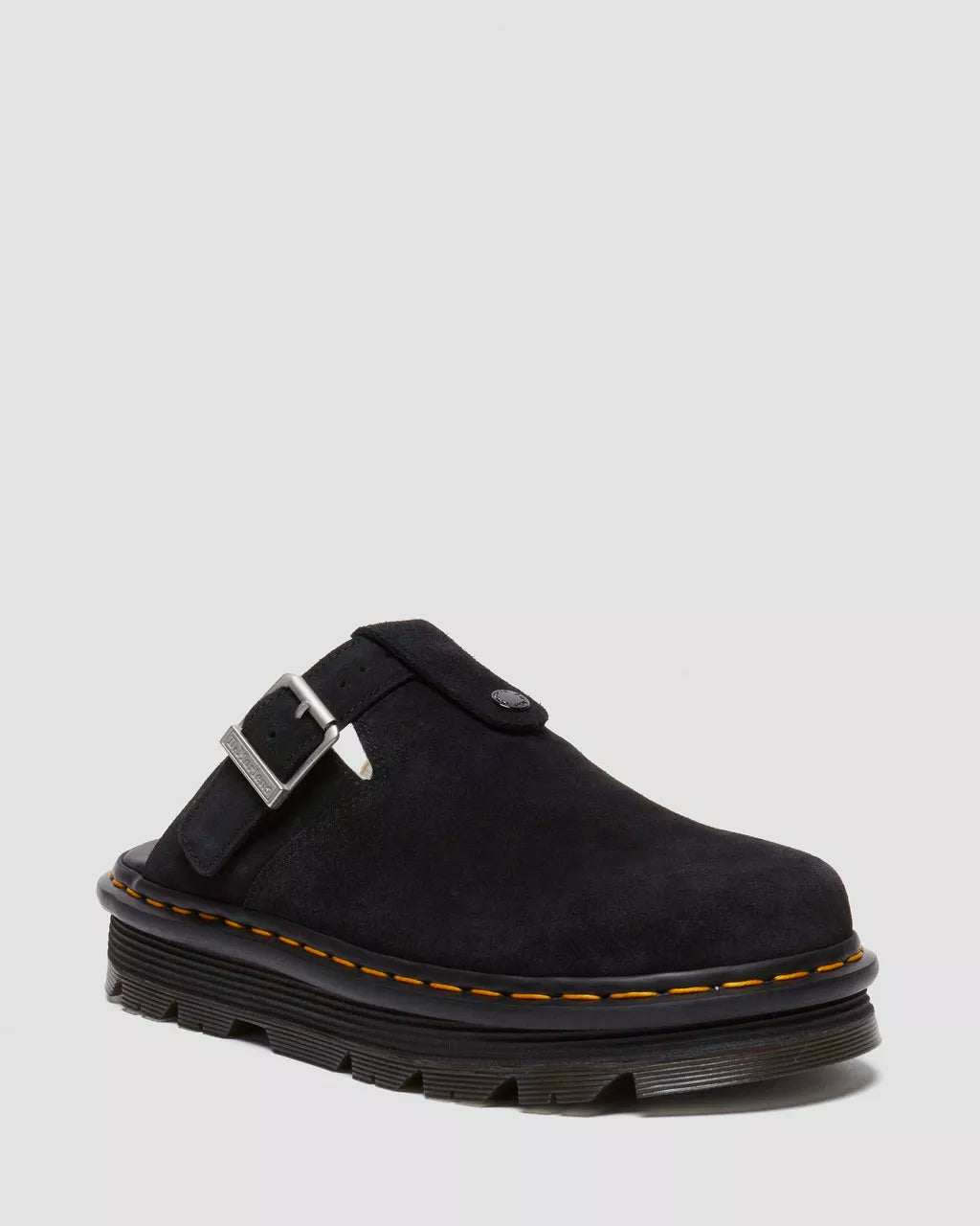 Zebzag Suede Fleece-Lined Platform Mules