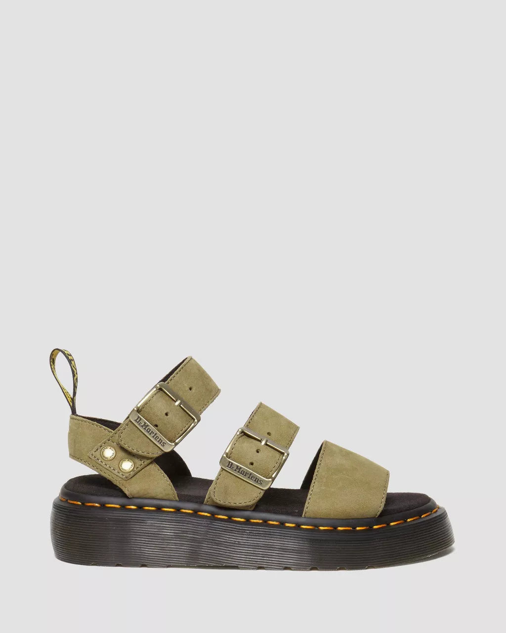 Gryphon Tumbled Nubuck Leather Platform Sandals