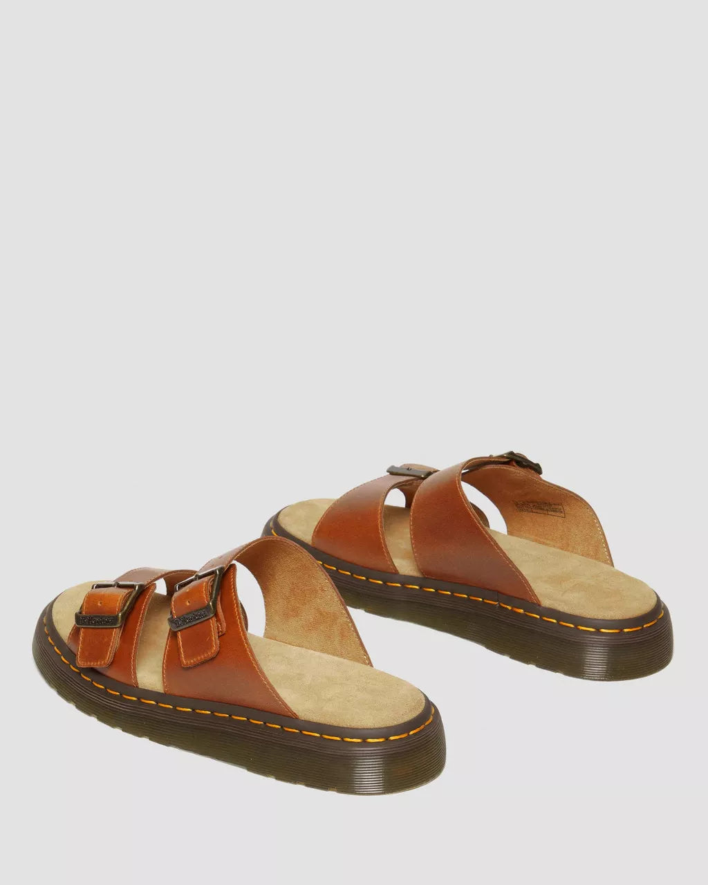 Josef Leather Buckle Slide Sandals