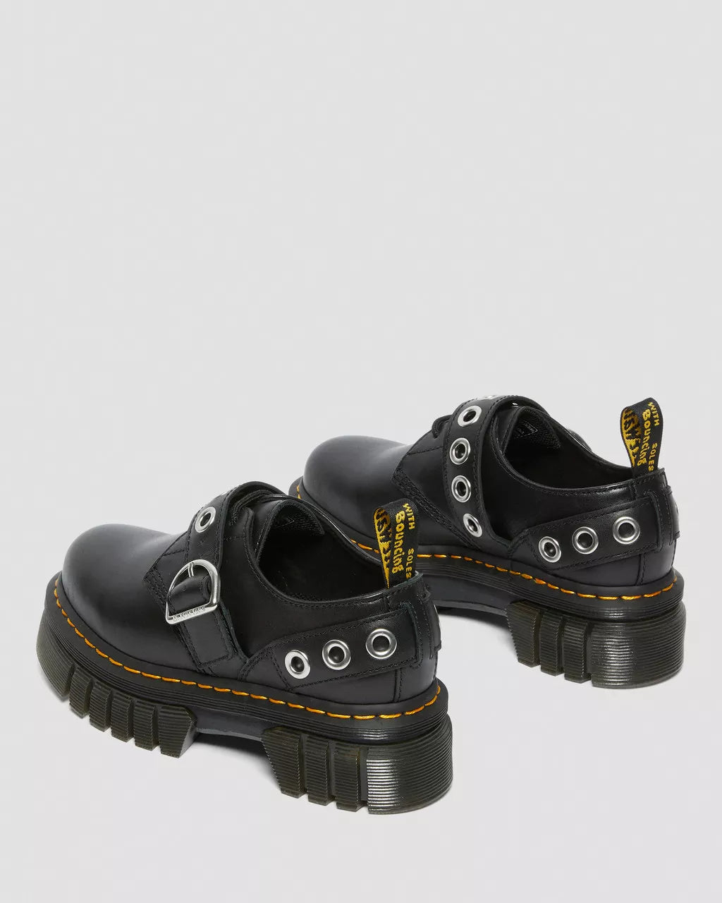 DR MARTENS Audrick Hardware Leather Platform Shoes