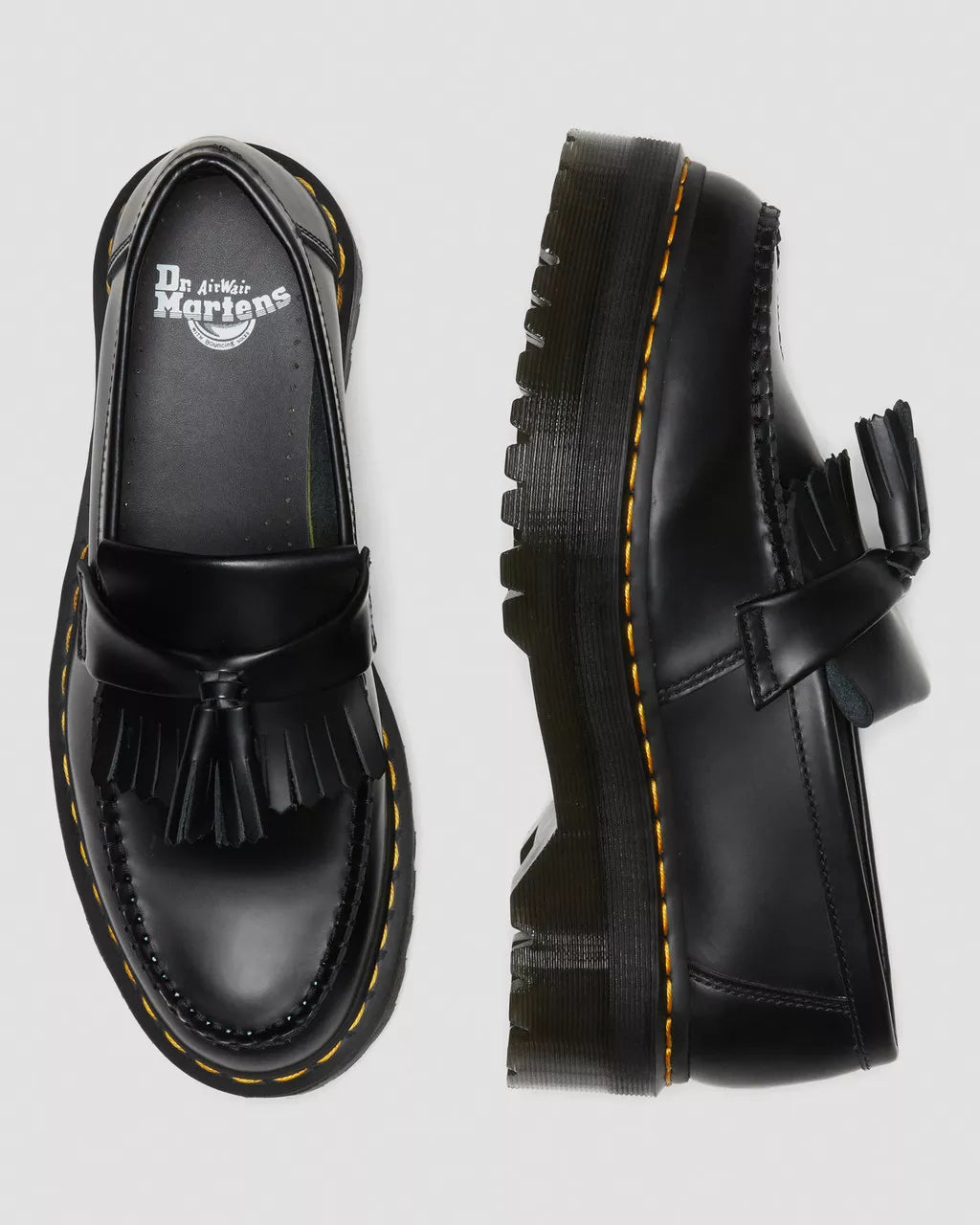 Adrian Quad Leather Platform Tassle Loafers