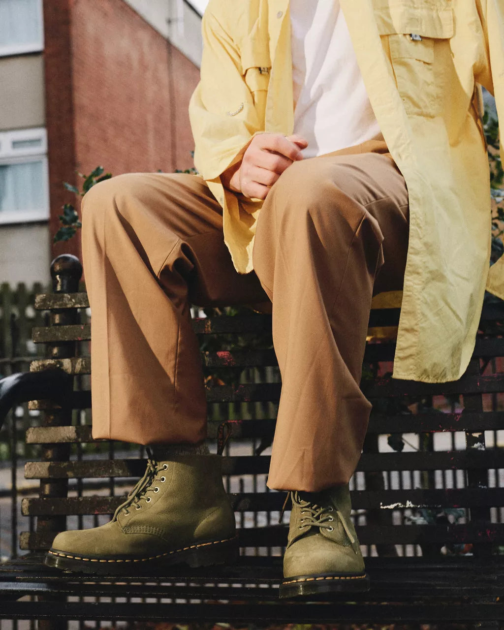 DR MARTENS 101 Tumbled Nubuck Leather Ankle Boots