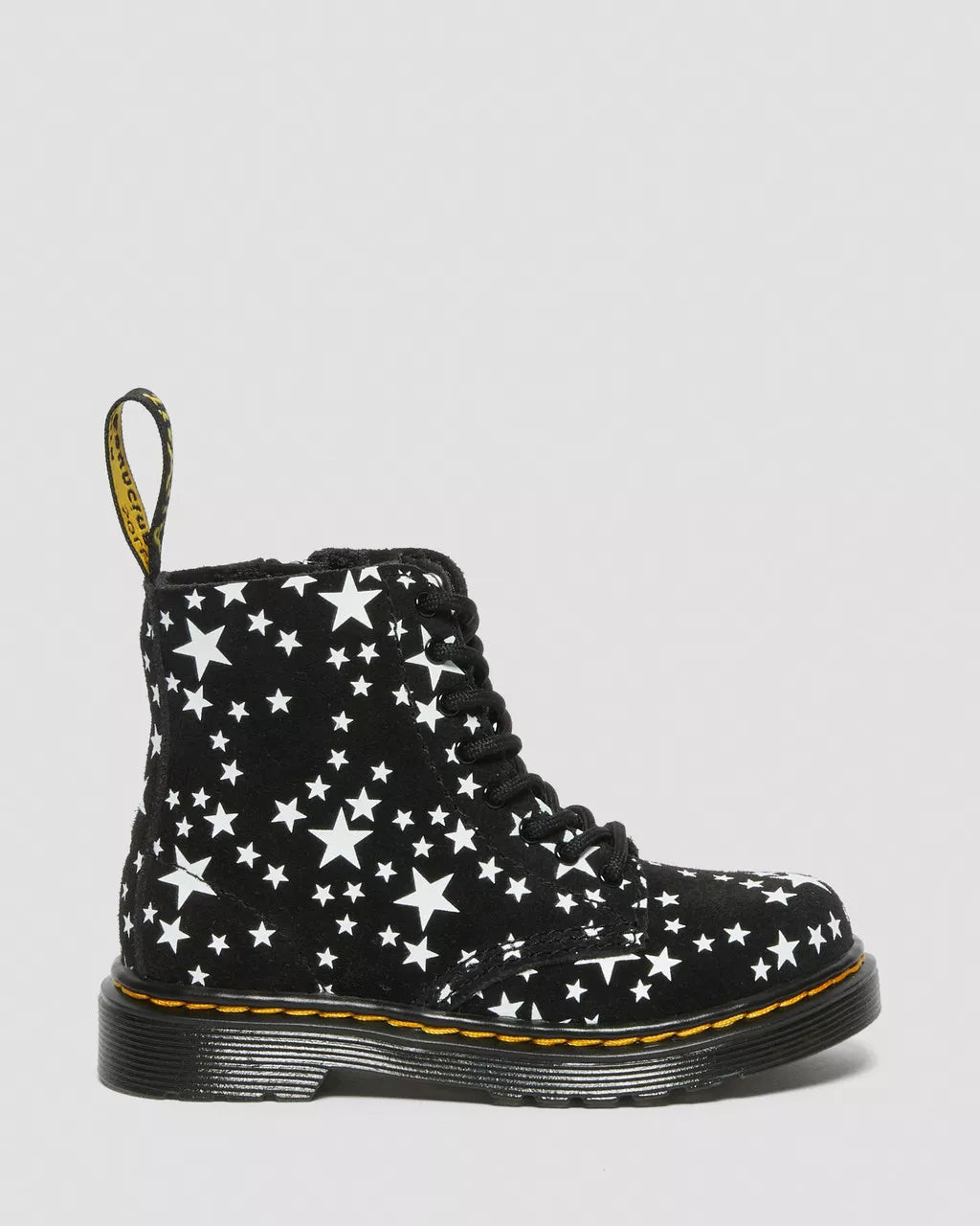 DR MARTENS Toddler 1460 Pascal Star Suede Lace Up Boots