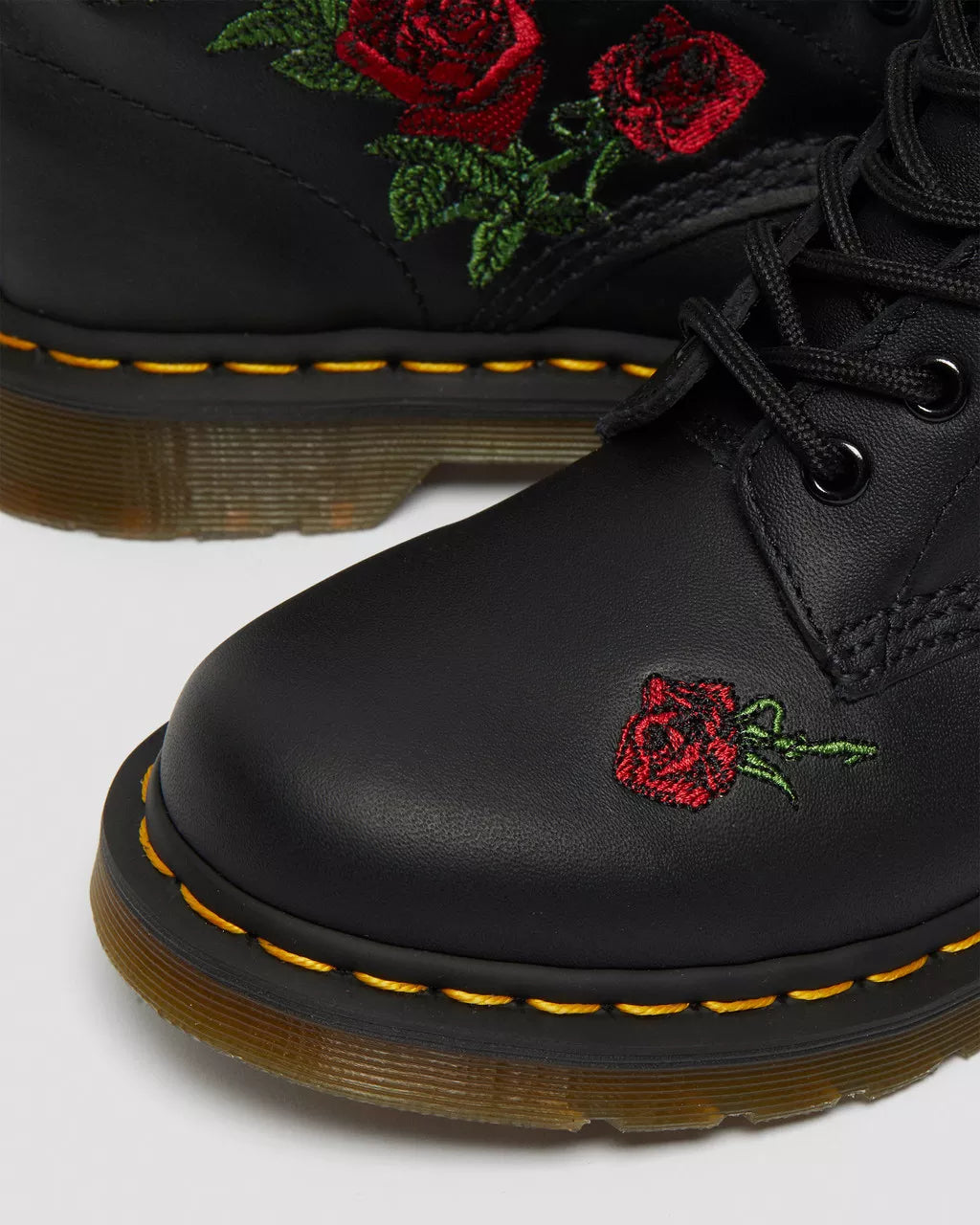 1460 Vonda Floral Rose Leather Lace Up Boots