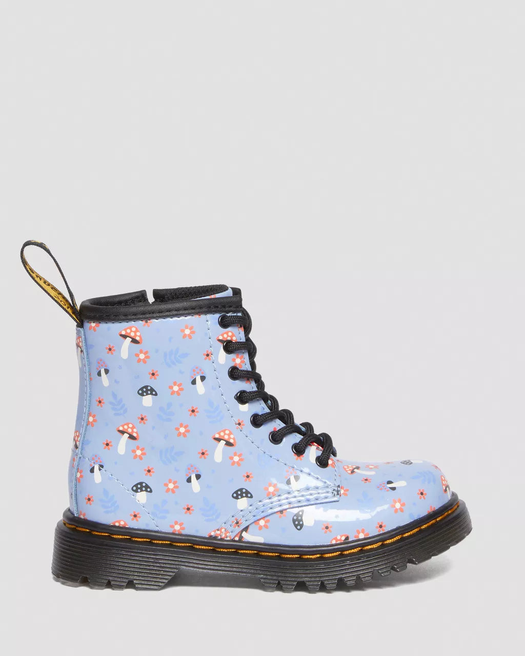 DR MARTENS Toddler 1460 Woodland Patent Leather Lace Up Boots