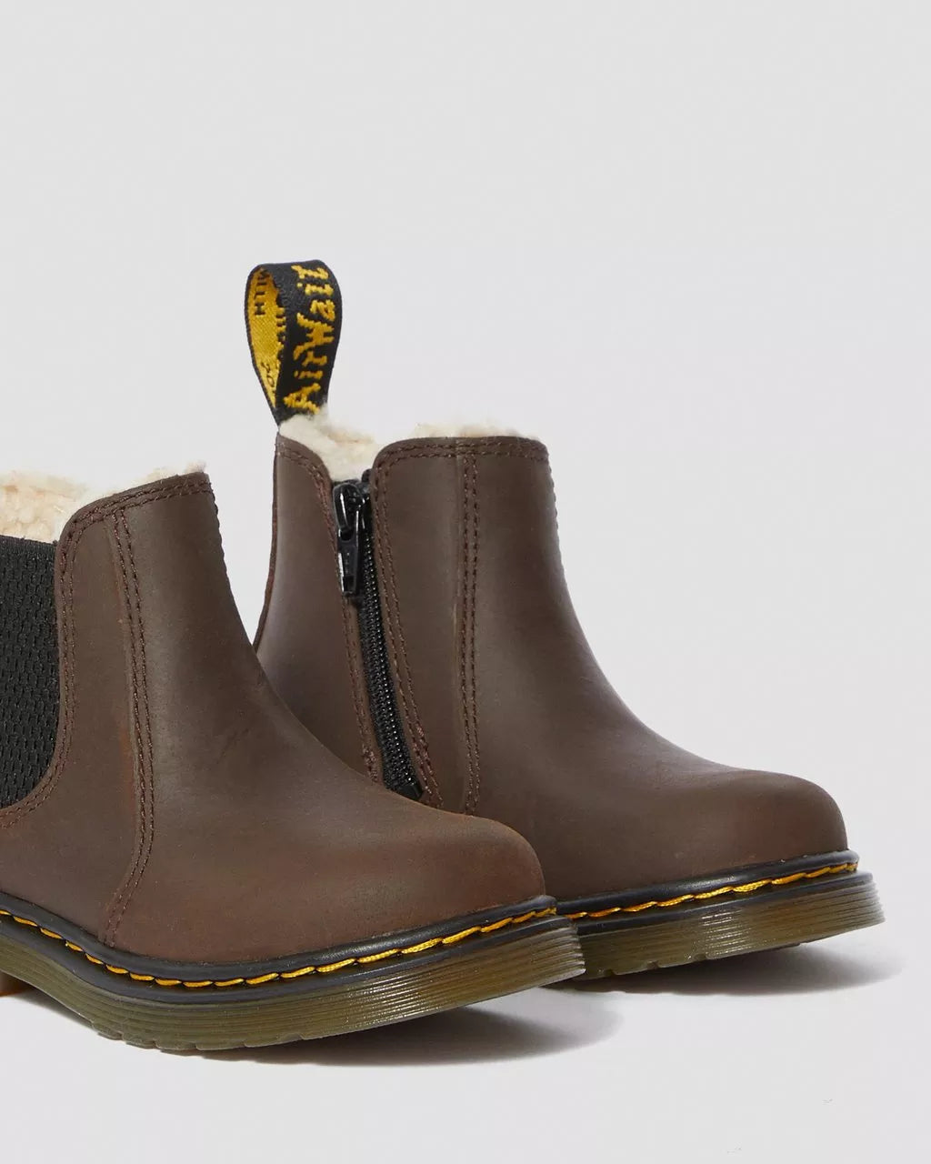 DR MARTENS 2976 LEONORE TODDLER FAUX FUR LINED BOOTS