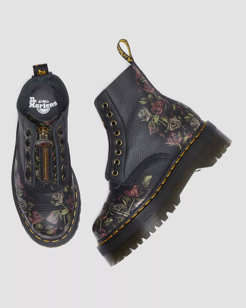 Sinclair Decayed Roses Tumbled Nappa Leather Boots