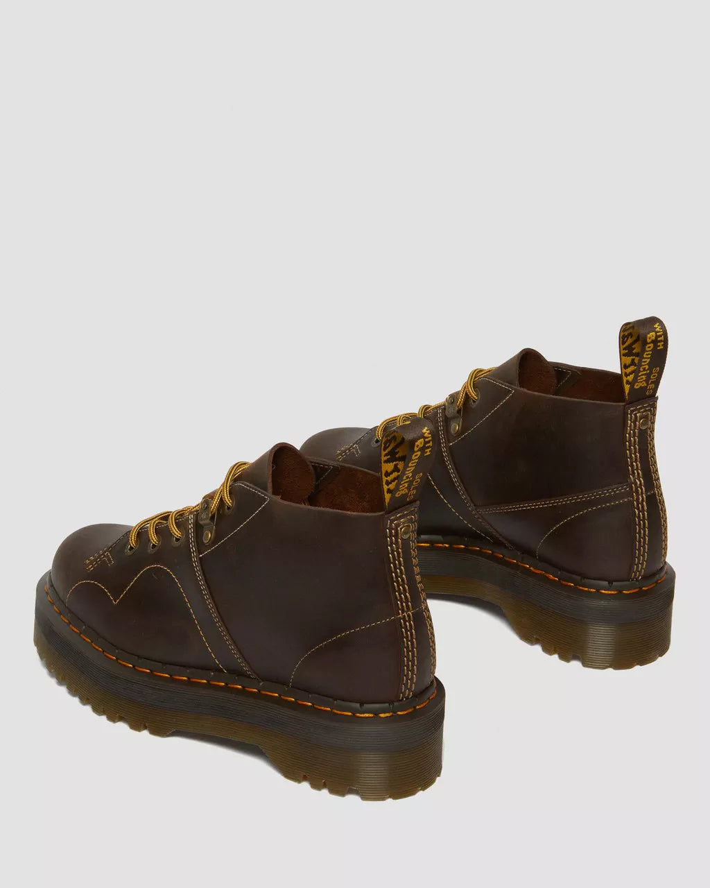 DR MARTENS Church Arc Crazy Horse Platform Monkey Boots