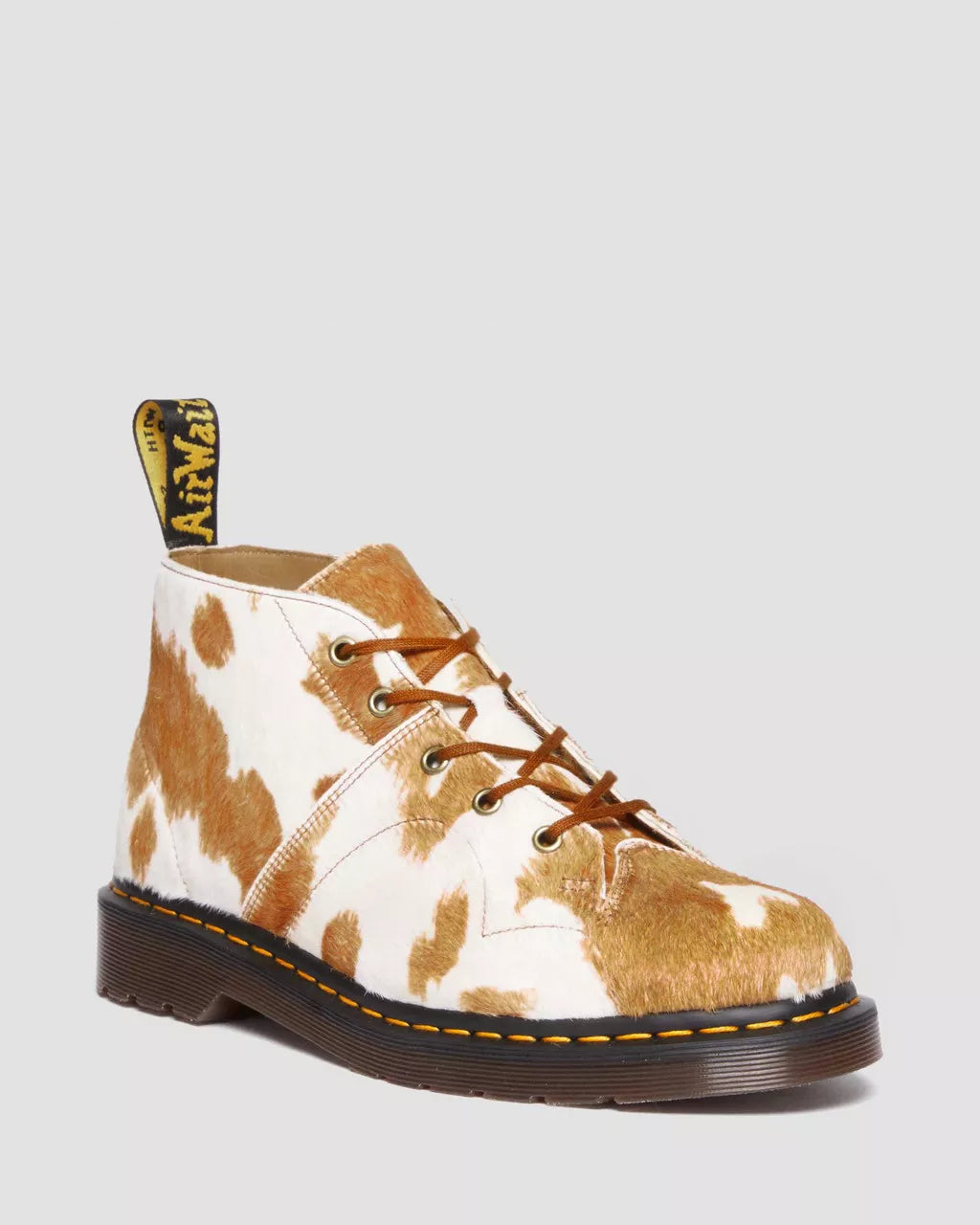 DR MARTENS Church Hair-On Cow Print Platform Boots